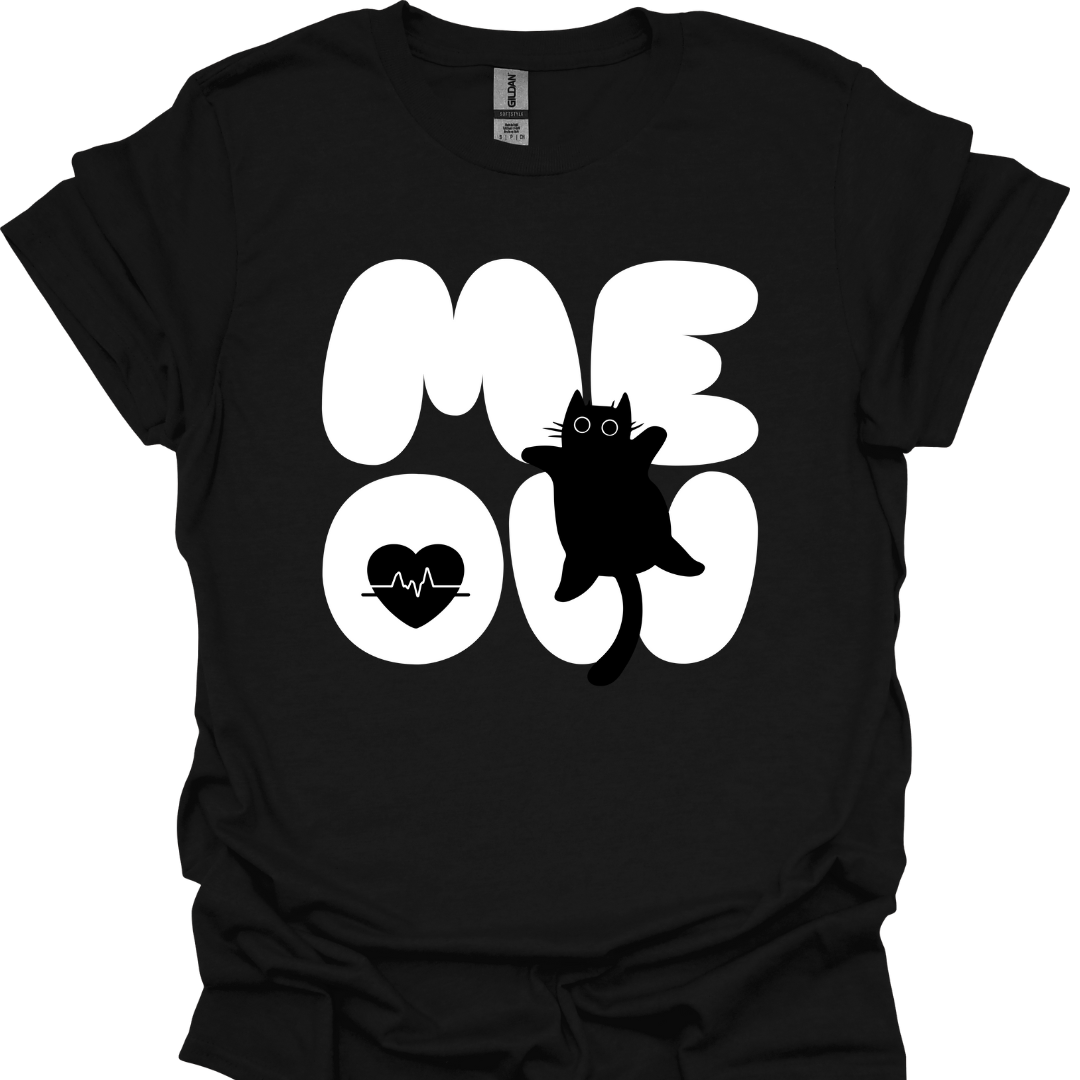 MEOW Cat T-Shirt – Cute & Playful Design for Cat Lovers